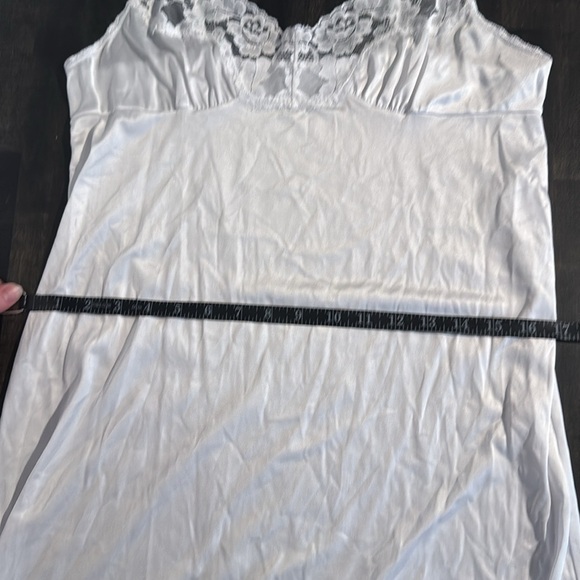Vassarette White Lace Trimmed Slip Dress Size Large - Picture 7 of 8
